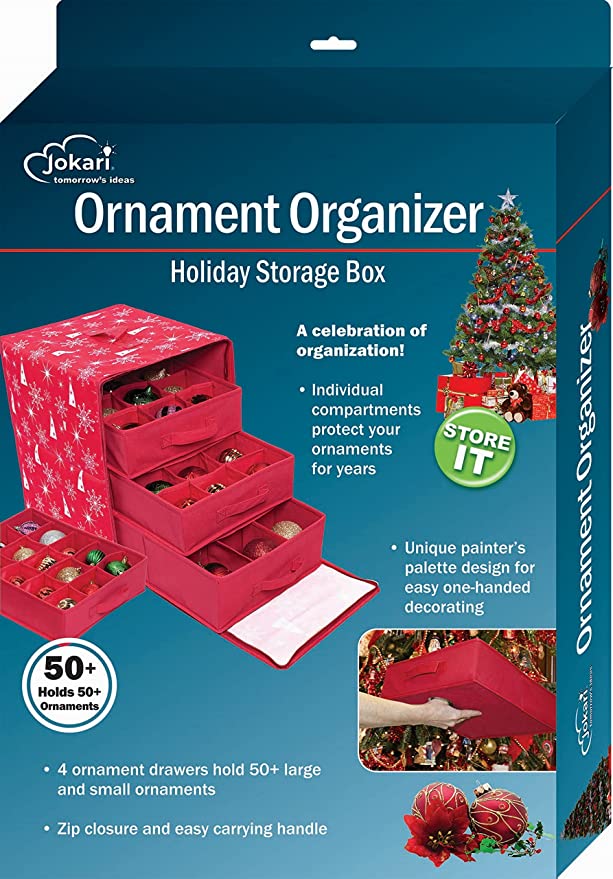  HOLDN' STORAGE Christmas Ornament Storage Box with Lid